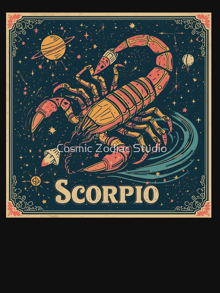 Scorpio Zodiac Sign – Astrology Water Sign Design | Scorpio Birthday Gift for Astrology Lovers by Cosmic Zodiac Studio
