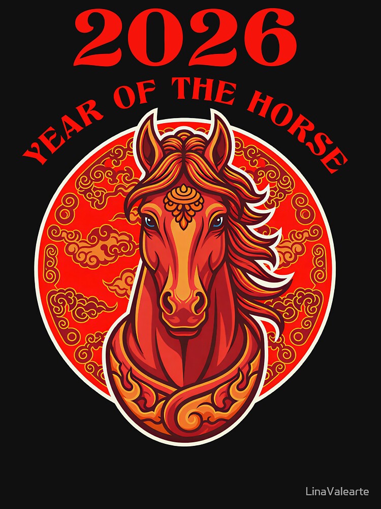 Lunar New Year 2026 Chinese Zodiac Horse Portrait by LinaValearte