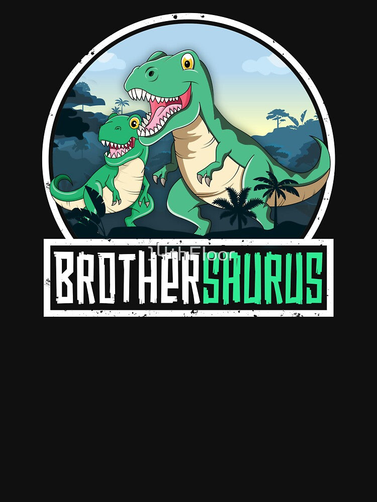 Brothersaurus T-Rex Dinosaur Saurus Brother Matching Family by 14thFloor