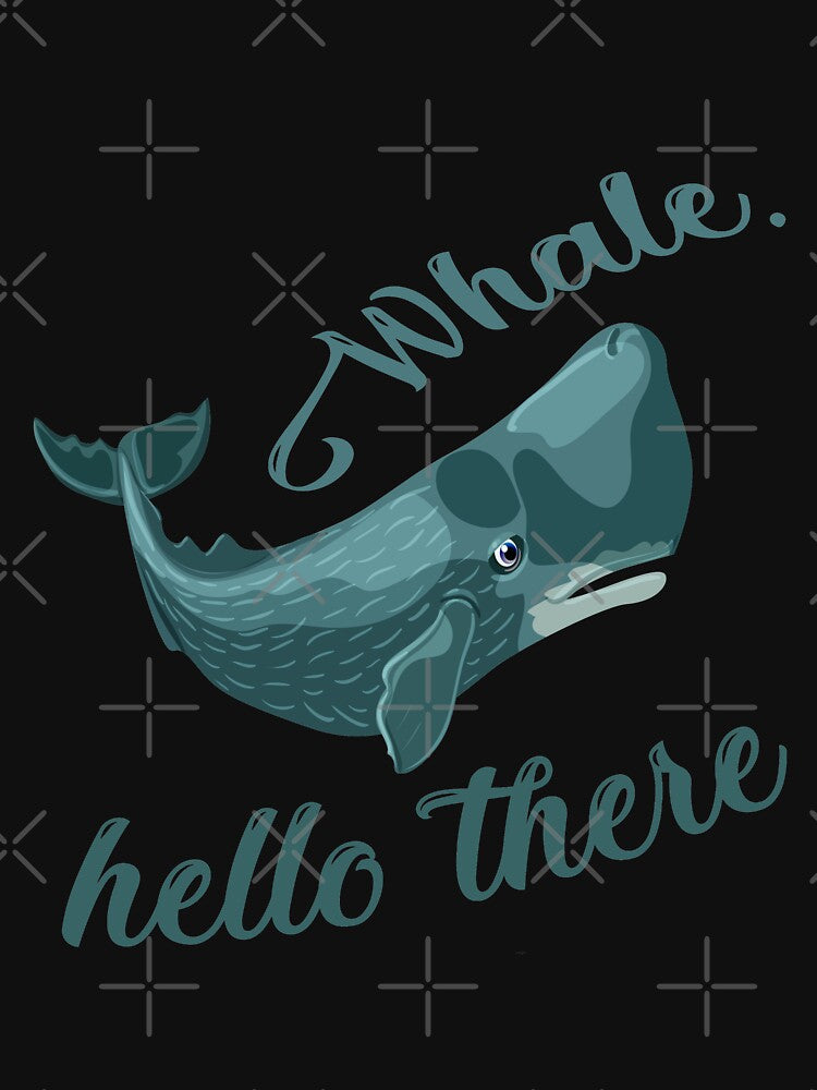 Funny Whale Hello There Gift T Shirt Orca Lover Gift Tee by MOHAMED  El AYADI