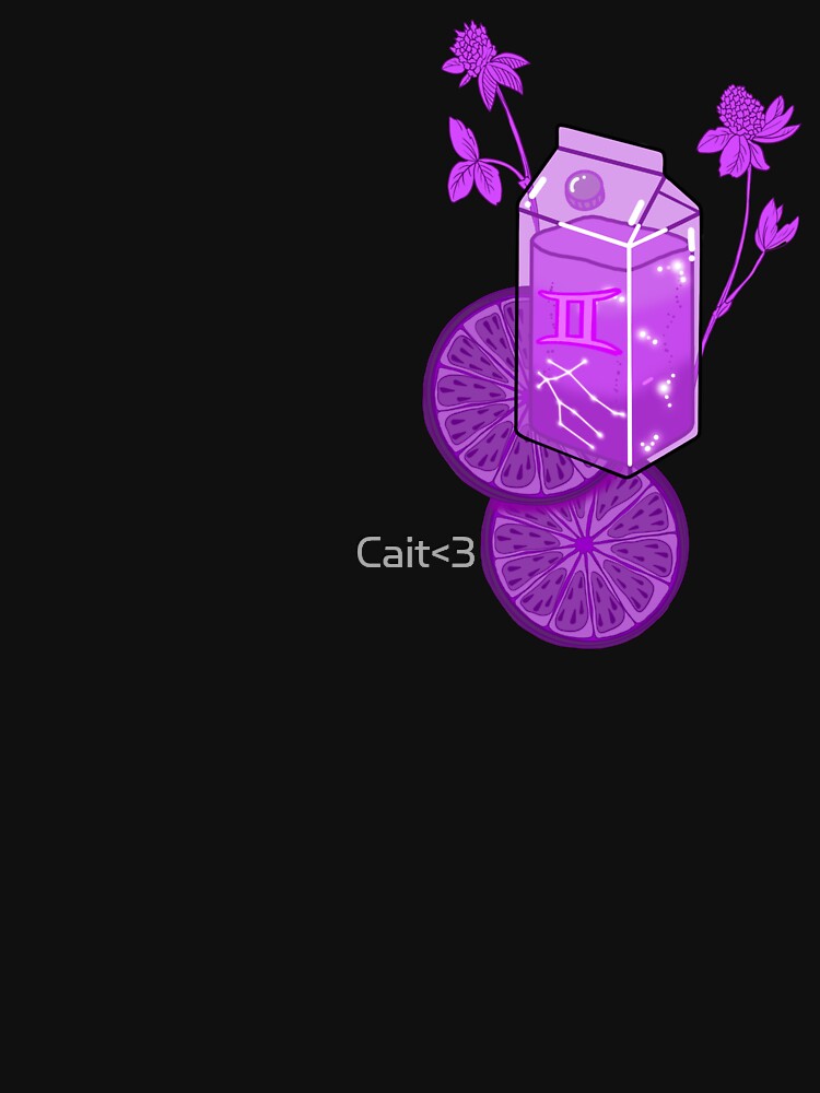 Dark Purple Gemini Constellation Cute Design by Cait<3