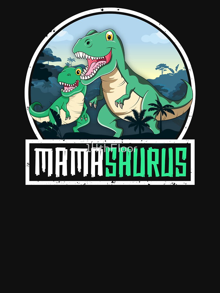 Mamasaurus T-Rex Dinosaur Saurus Mama Mom Matching Family by 14thFloor