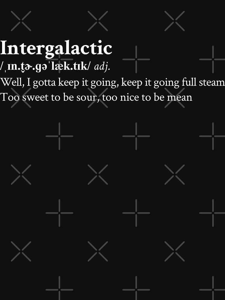 Beastie Boys Aesthetic Quote Lyrics Intergalactic Black by StickTheSong