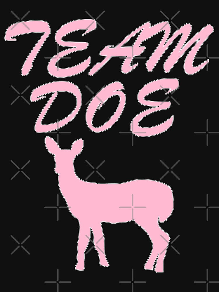 Team Doe Pink Girl Mom Baby Shower Gender Reveal Party Cute Funny Gift by arcadetoystore