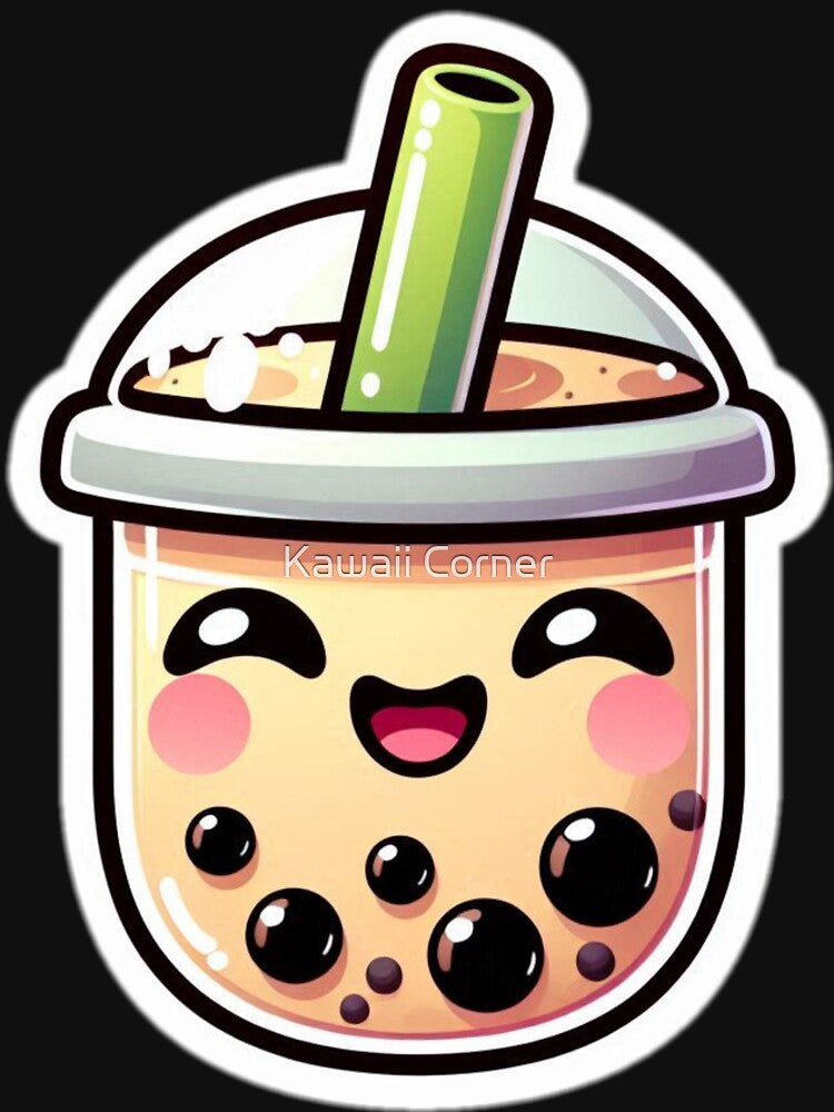 Smiling Kawaii Bubble Tea by Kawaii Corner