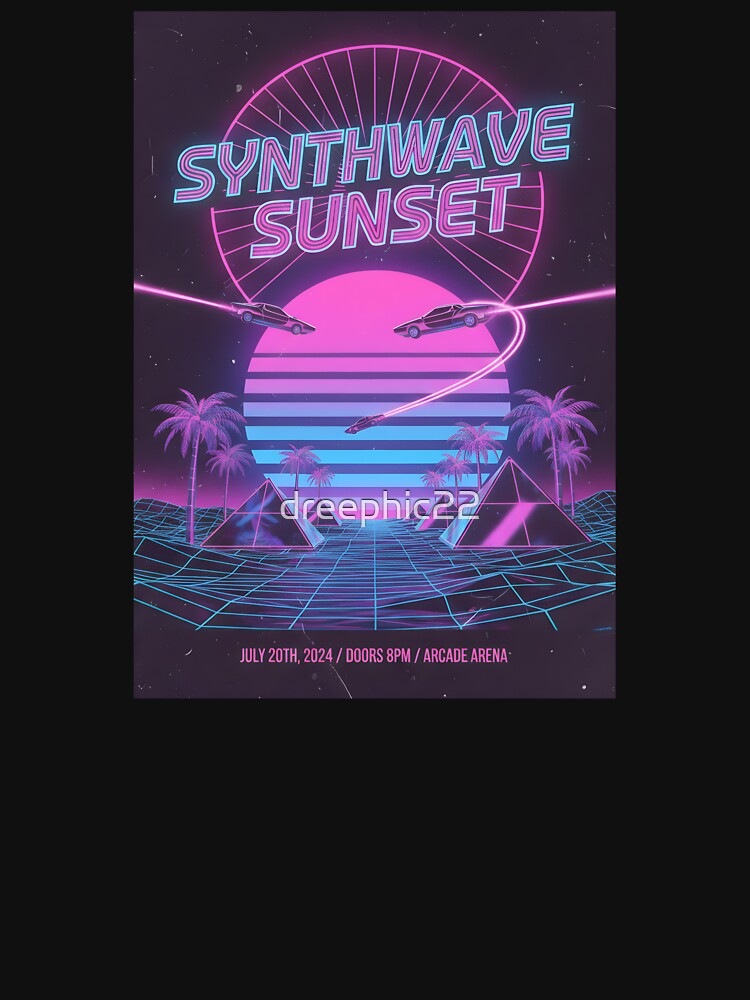 Synthwave Sunset Neon Night by dreephic22