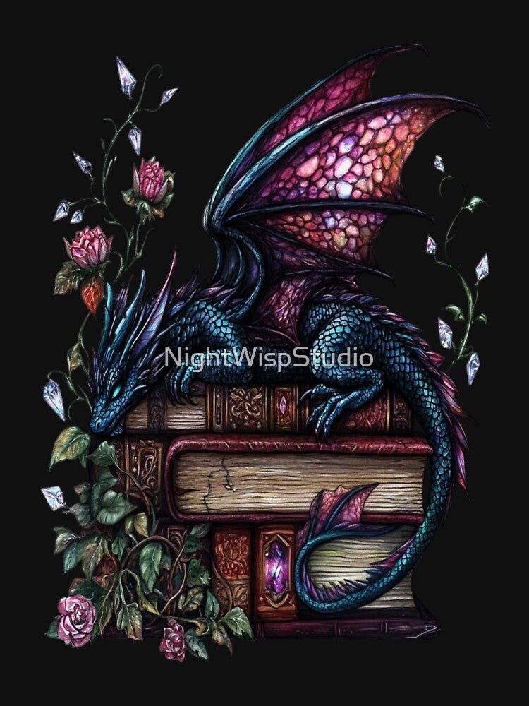 Life is Better with Dragons and Books by NightWispStudio