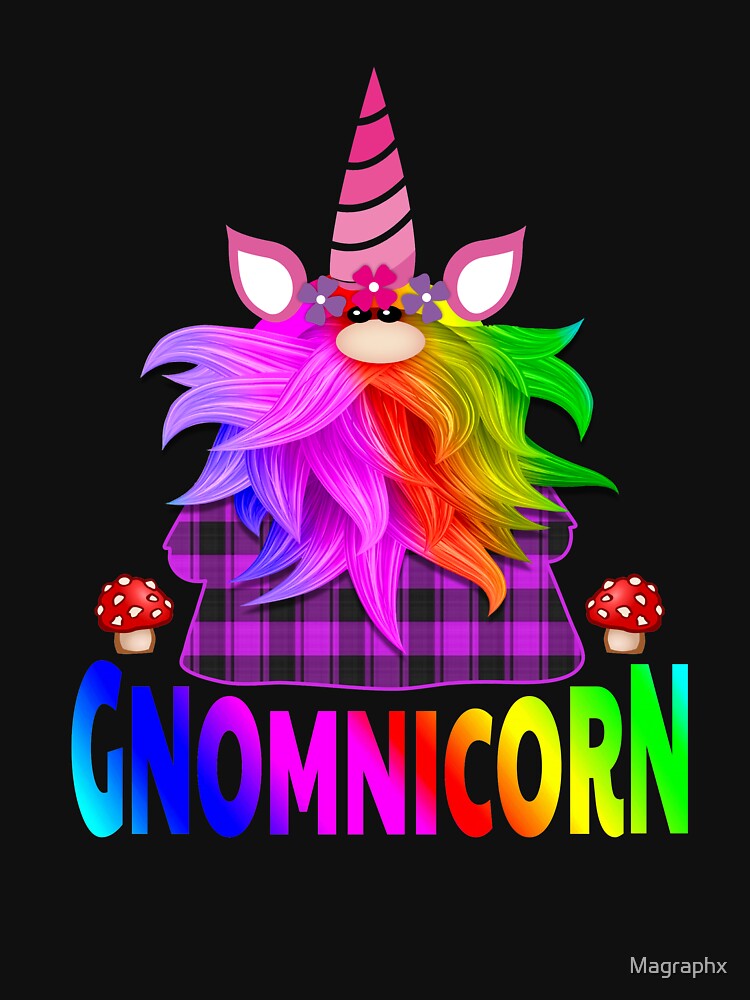 Plaid Gnome Unicorn Shirt Funny Mushroom Gnomnicorn Accessories, by Magraphx