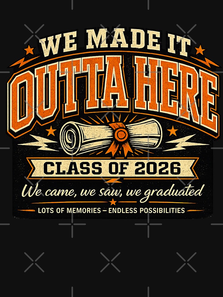 Class of 2026 Graduation Shirt – Retro Vintage Senior Tee by Swanny's Custom T-shirt and Gift Designs