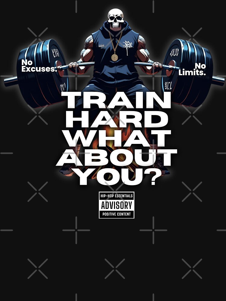 Heavy Lift Skull – TrainHard Co. Hardcore Gym Art by TrainHardCo
