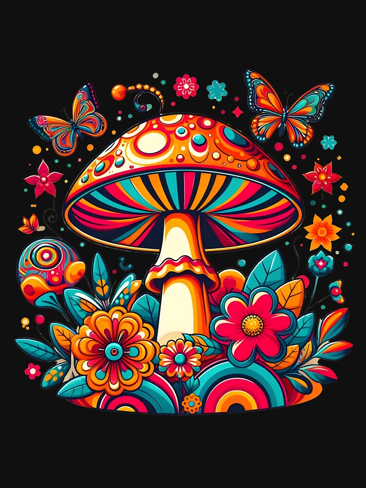 Psychedelic Mushroom with Retro Vibes by Rawecz Studio