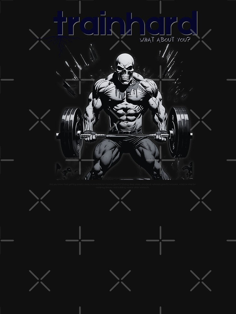 TrainHard Monochrome Skull Deadlift – Grit & Iron by TrainHardCo