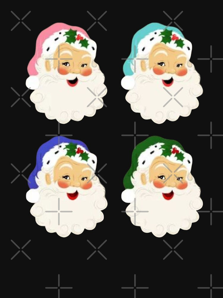 Copy of Copy of Copy of Retro Vintage Pink Santa Claus, Pink Christmas, Vintage Christmas, Vintage Santa, Retro Christmas by Sophistical