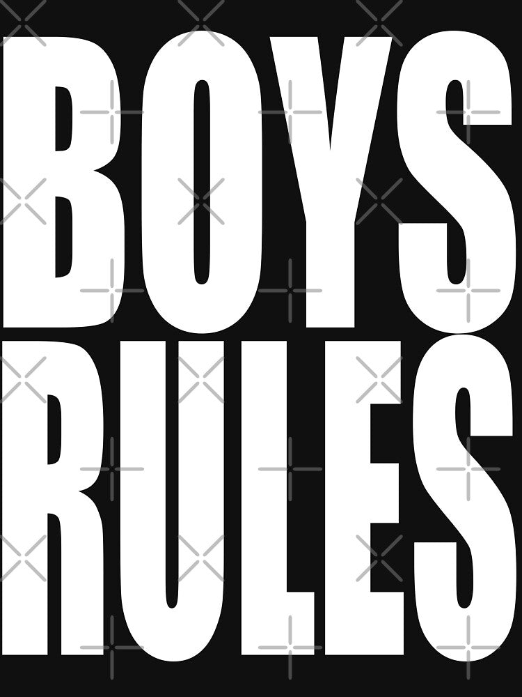 Boys Rule Gender Reveal Baby Shower Cute Gift T Shirt White by arcadetoystore