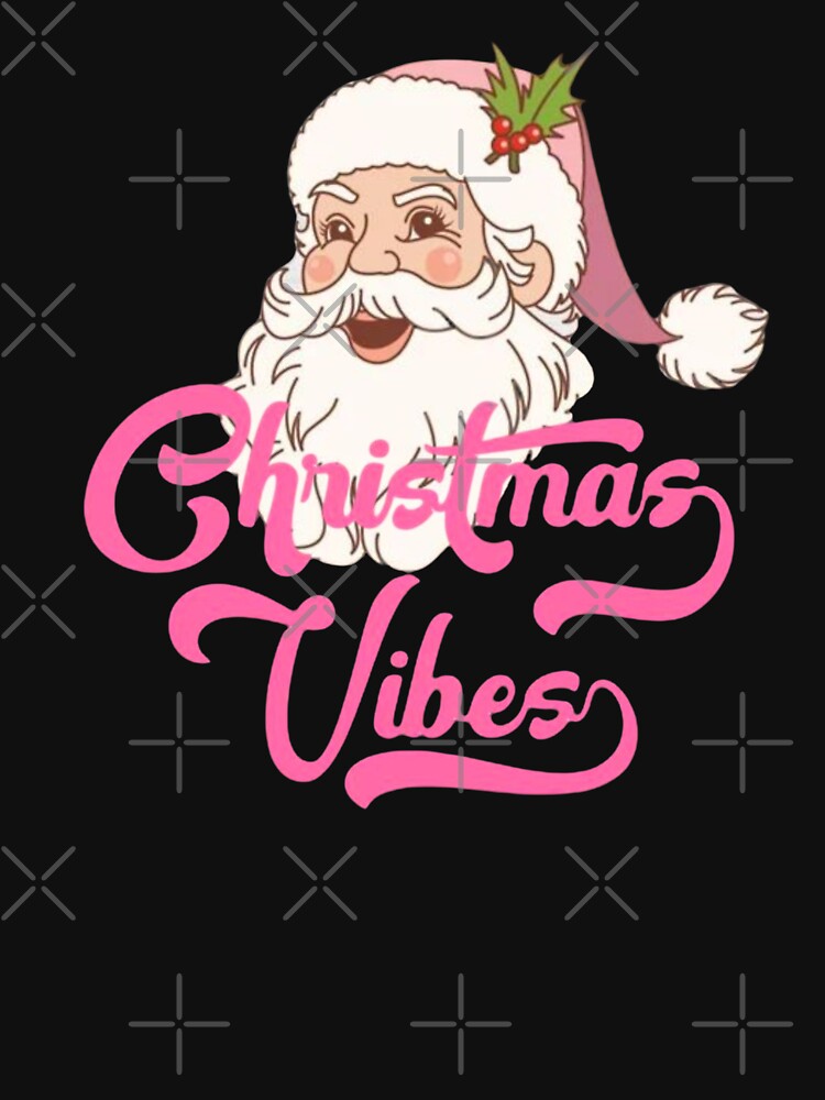 Retro Vintage Pink Santa Claus, Pink Christmas, Vintage Christmas, Vintage Santa, Retro Christmas by Sophistical