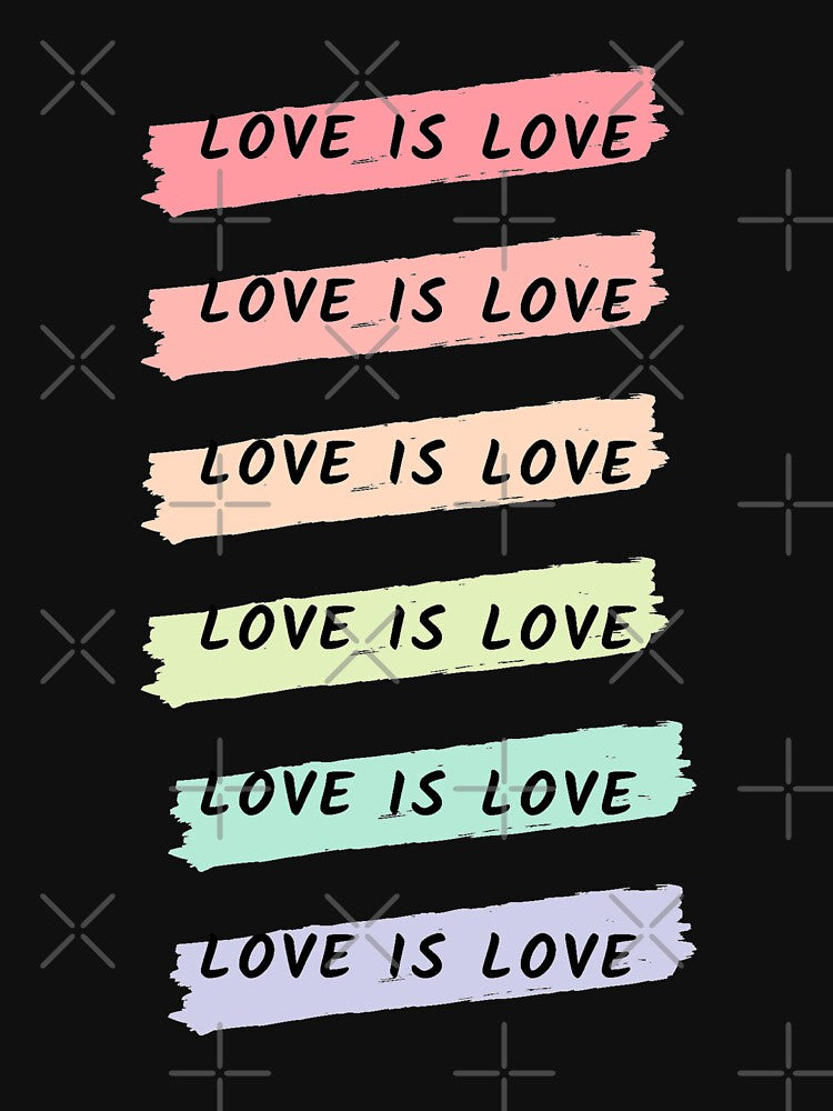 Love is love pastel rainbow colors by karmaincommand