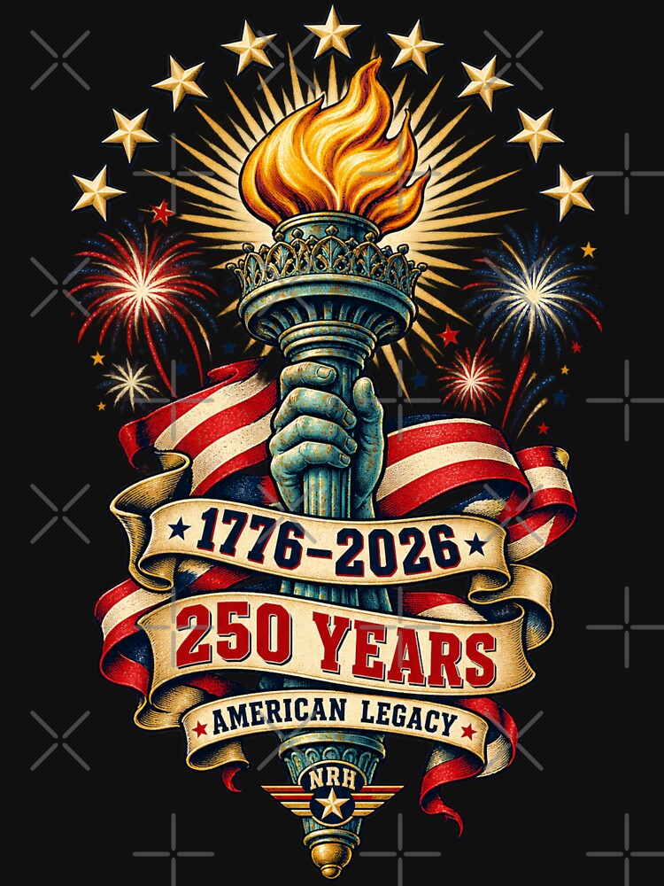 1776-2026 250 Years American Legacy Torch by Normandy Road Heritage™ - Vintage Garage Art