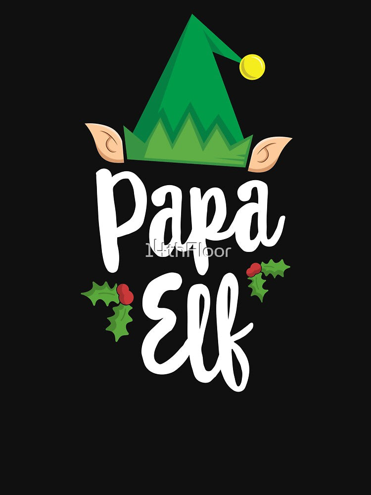 Abuela Christmas Elf Hat T-Shirt Matching Family Festive by 14thFloor
