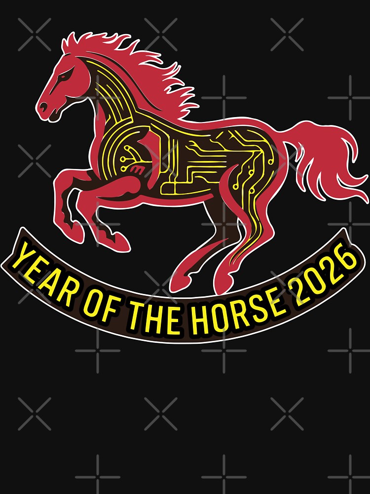 Year of the Horse 2026 Chinese Lunar New Year Cyber by MalkyStudio