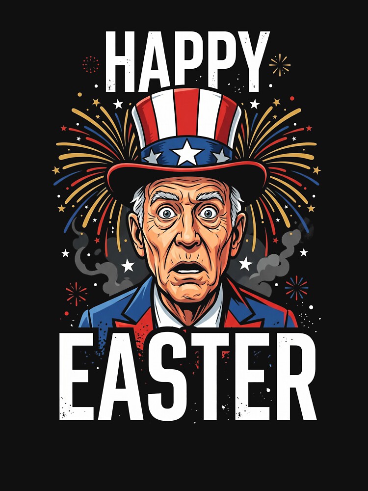 Happy Easter Shocked Uncle Sam Funny American Holiday Humor by SofenArt