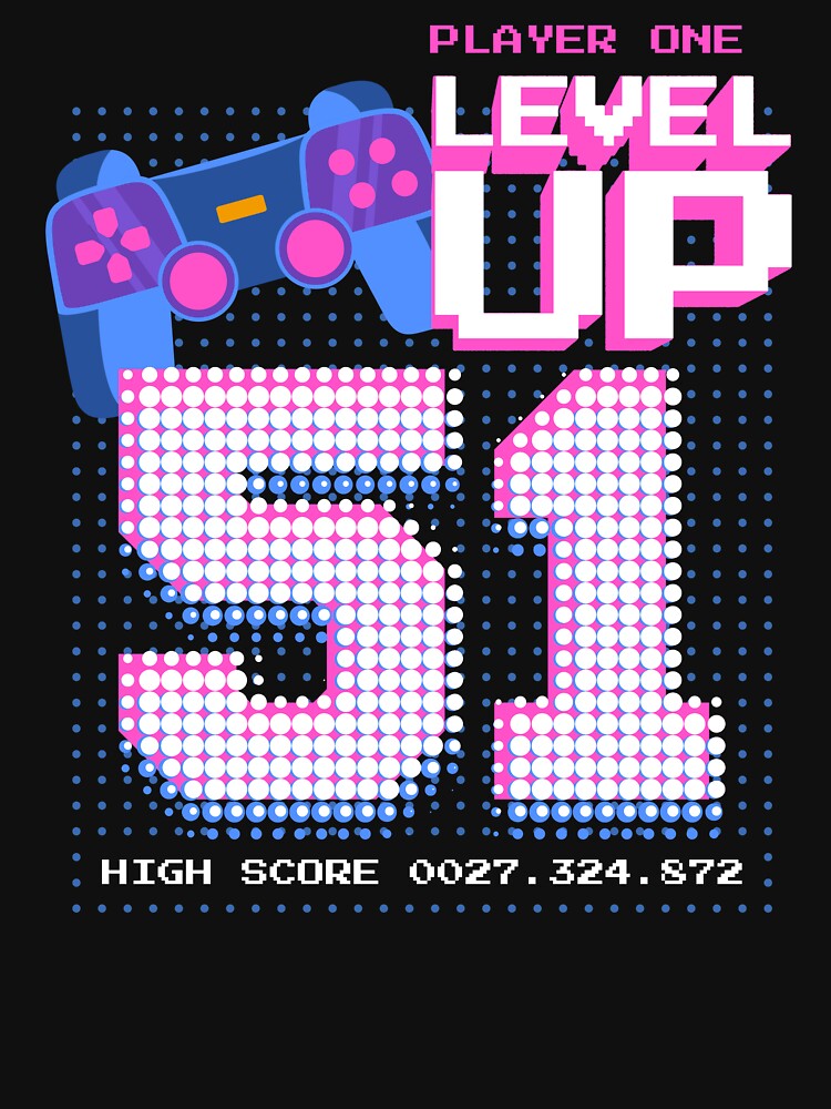 Player One Level Up 51 by patternprint1