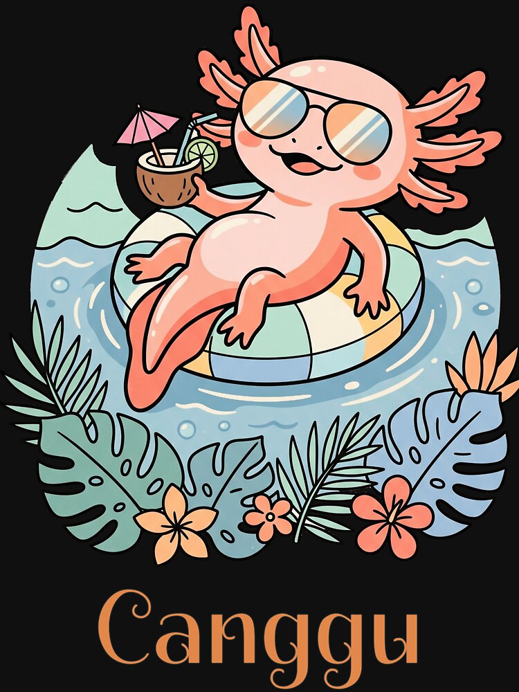 Chill Axolotl Float Tropical Summer Canggu Vibes by MythicCotton