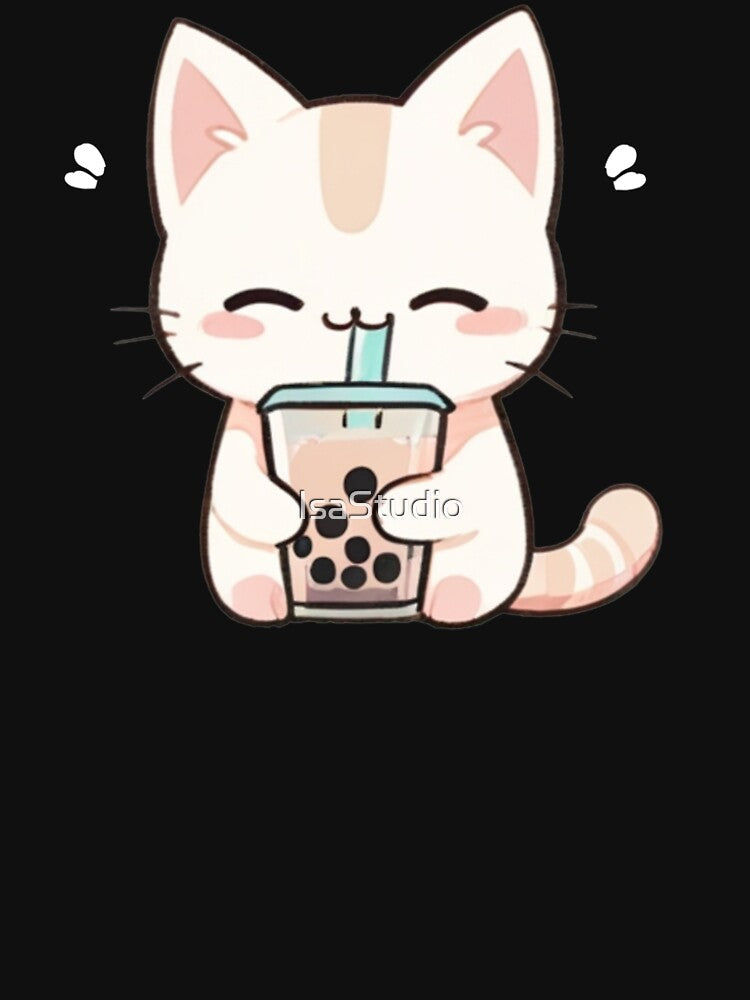 Kawaii Cat Minty Boba Bliss by IsaStudio