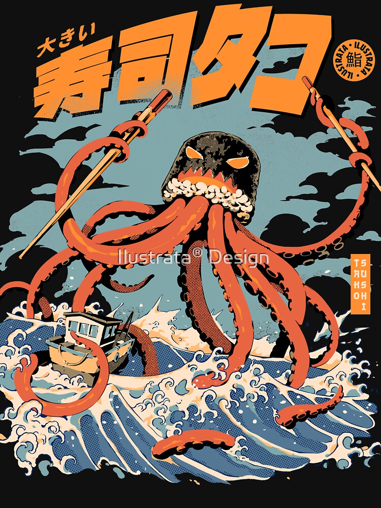 Black The Tako Sushi by Ilustrata®