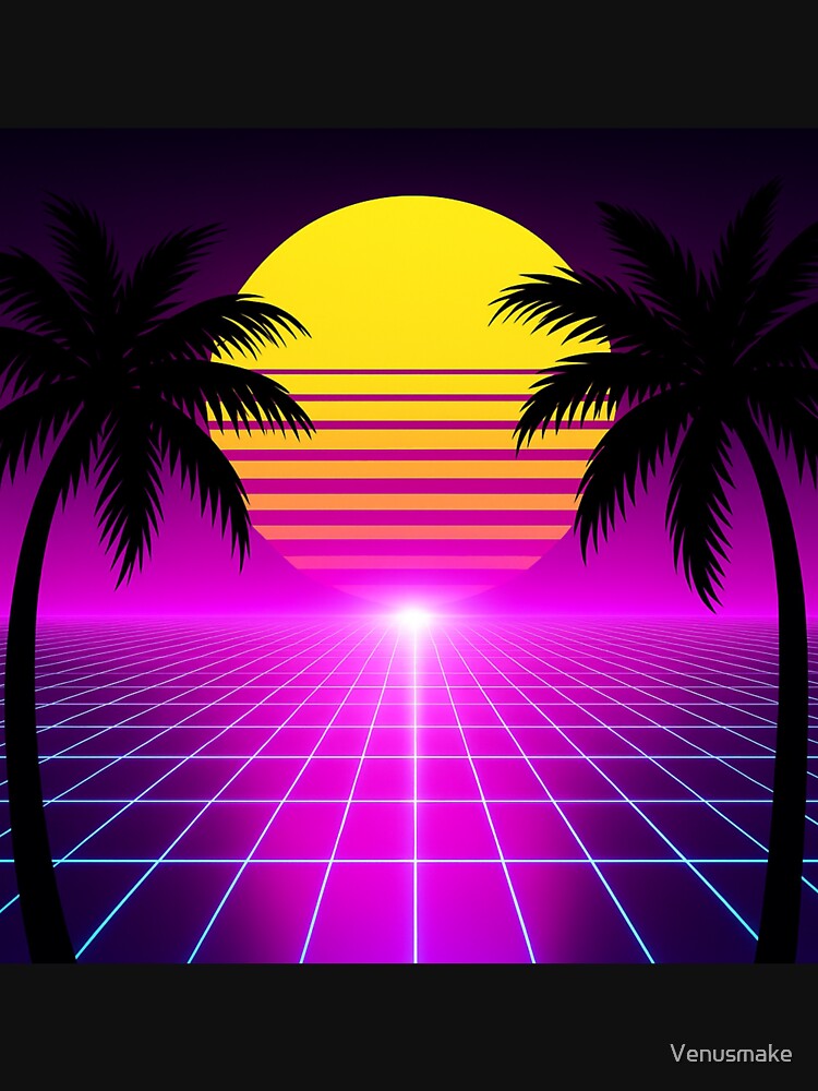 Neon Sunset Dream – Vaporwave Paradise by Venusmake