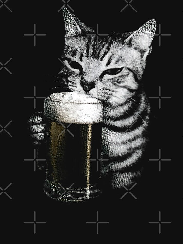 Cat drinking beer y2k by LiuTiuuu
