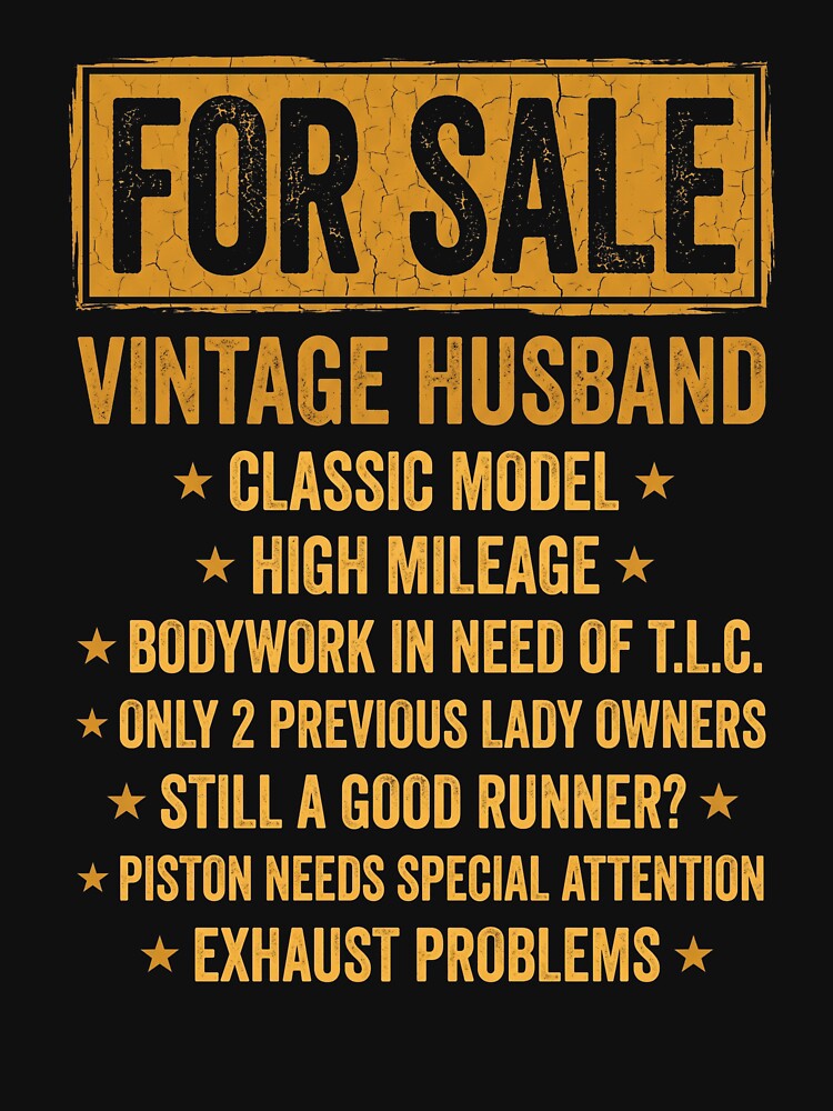 For Sale Vintage Husband Funny Marriage Humor Wives Spouse Gift by SofenArt