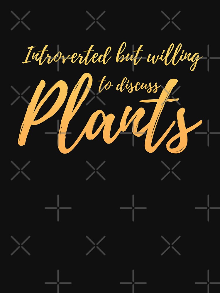Introverted but willing to discuss plants typography - orange text by marta-maria