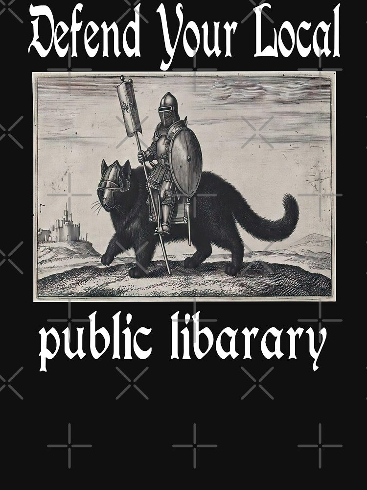 Defend Your Local Public Library Funny Cat Knight Cats 2 by modoodles357