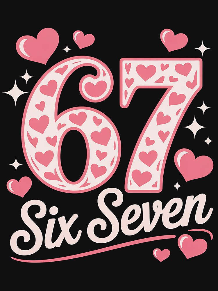 6 7 Six Seven Meme Saying Valentine Couple Matching by silladive