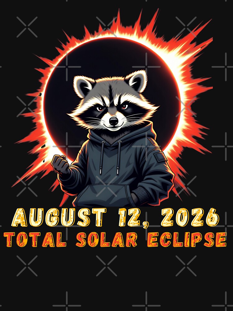 Raccoon Spain Total Solar Eclipse  August 12 2026 by Creative-Sanc