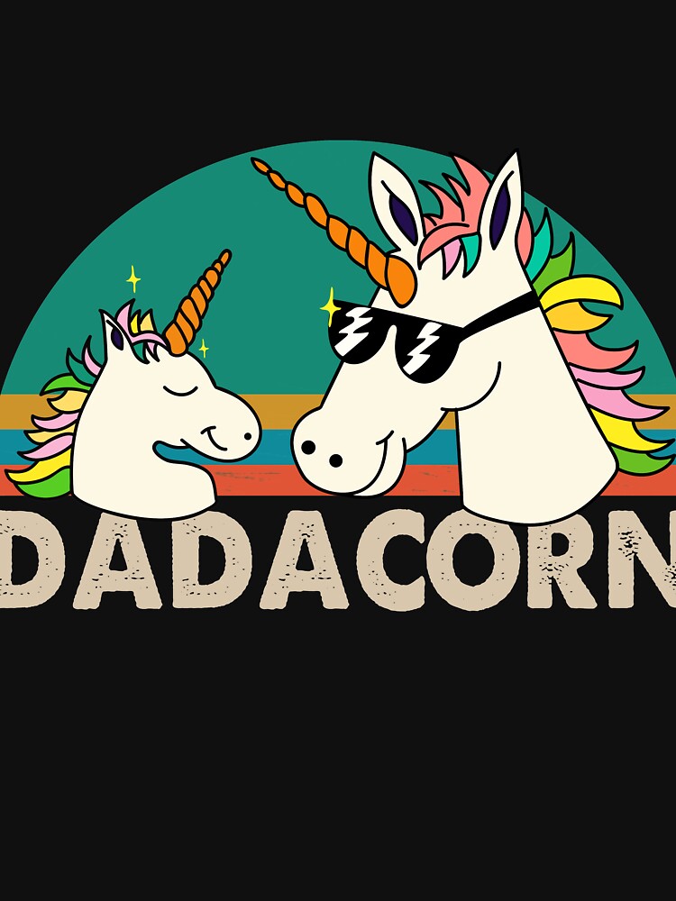 Dadacorn Dad Unicorn Vintage by LuluWayne