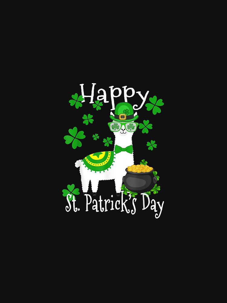 Happy St Patricks Day Llama Dad Mom Boy Girl Lucky by LucaAndreien