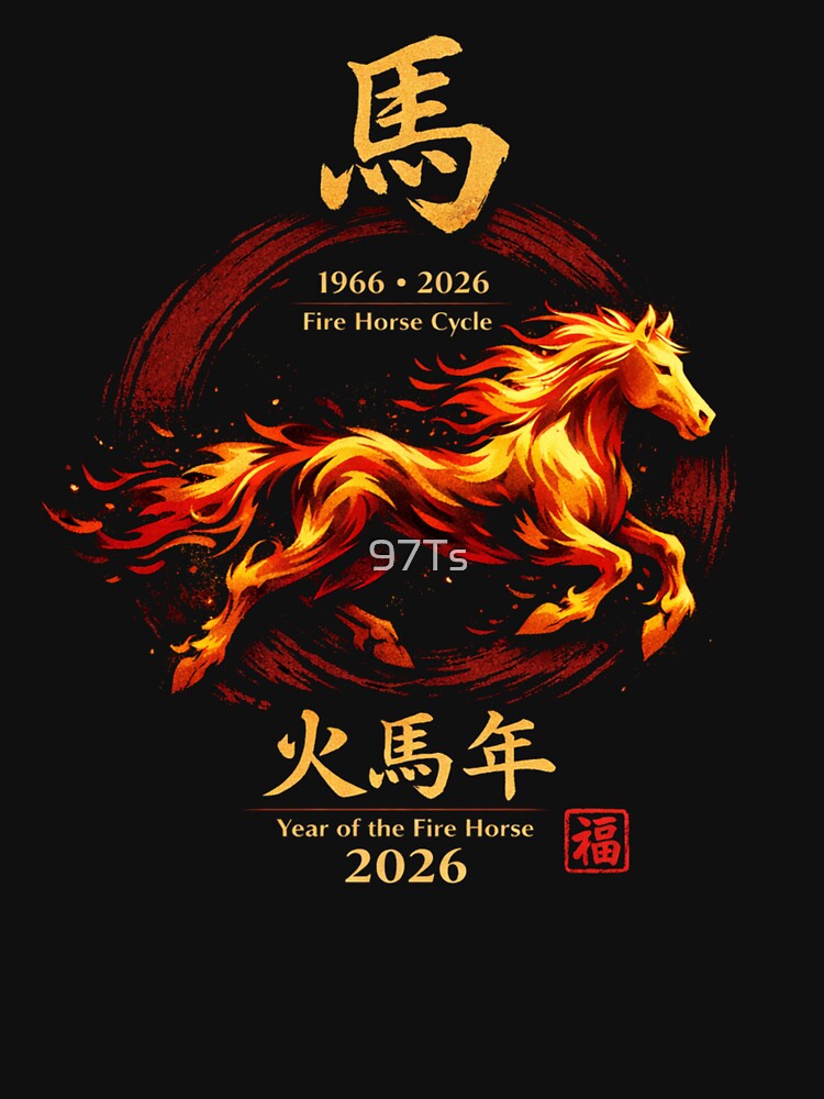 1966 2026 Year of the Horse Chinese Zodiac by 97Ts