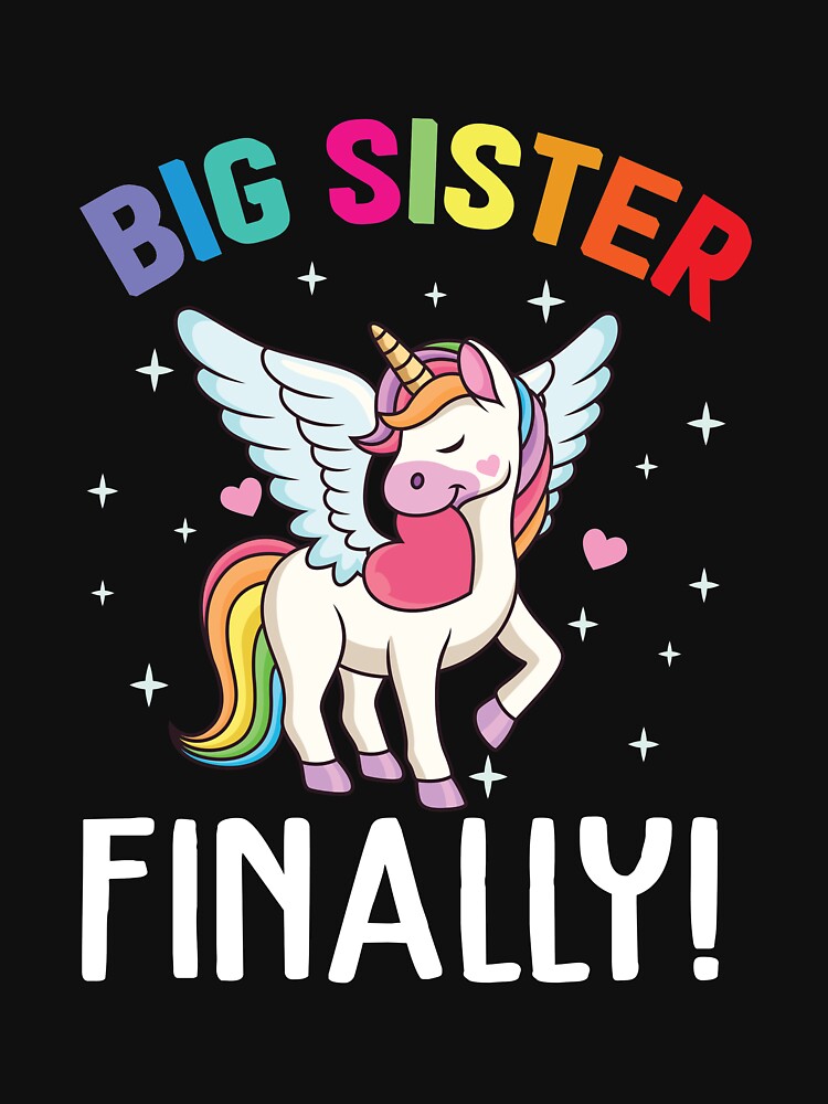 Big Sister Finally Pregnancy Announcement Kids Siblings T-Shirt by bestdesigns2020
