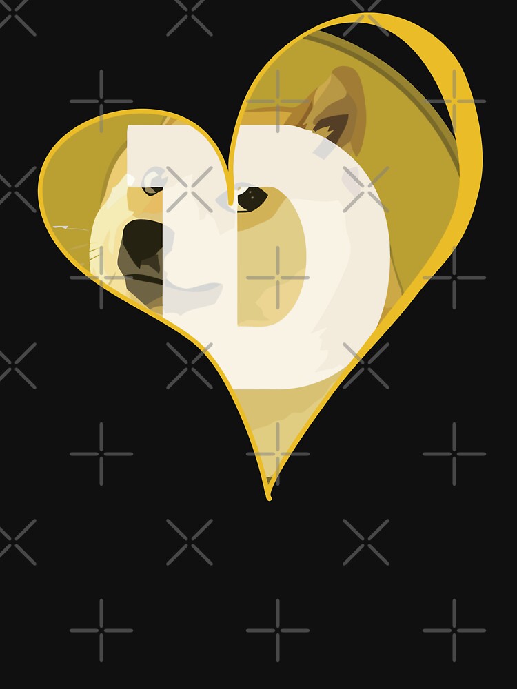 Love Dogecoin Heart Doge Lover Funny Meme Dog Coin Gift by trendo