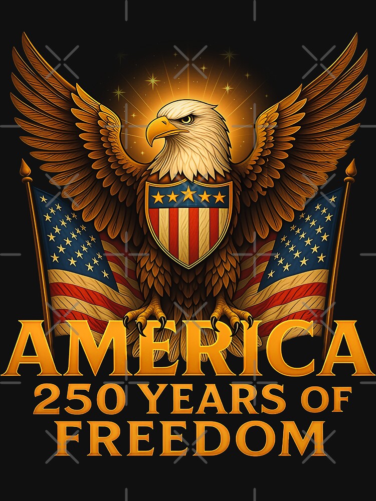 250th Anniversary of the USA - "Golden Glory – 250 Years of American Freedom" by gear-posters