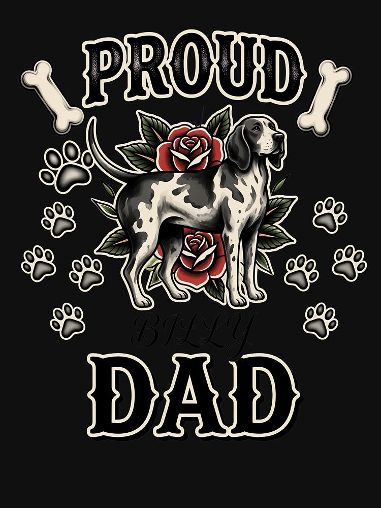 Proud Billy Dad Vintage Dog Art by Dmo3HarkoArt