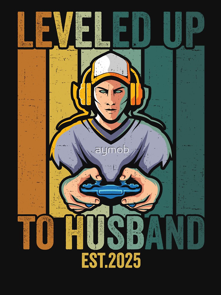 Leveled Up To Husband Est 2025 Shirt, Funny Gamer Husband Shirt, New Husband Shirt, Promoted To Husband Shirt, Groom Video Game Lovers Shirt by aymob