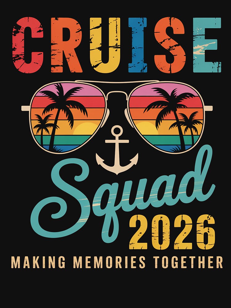 Squad Crew Cruise 2026 Summer Vacation Matching Family by MaryoKing