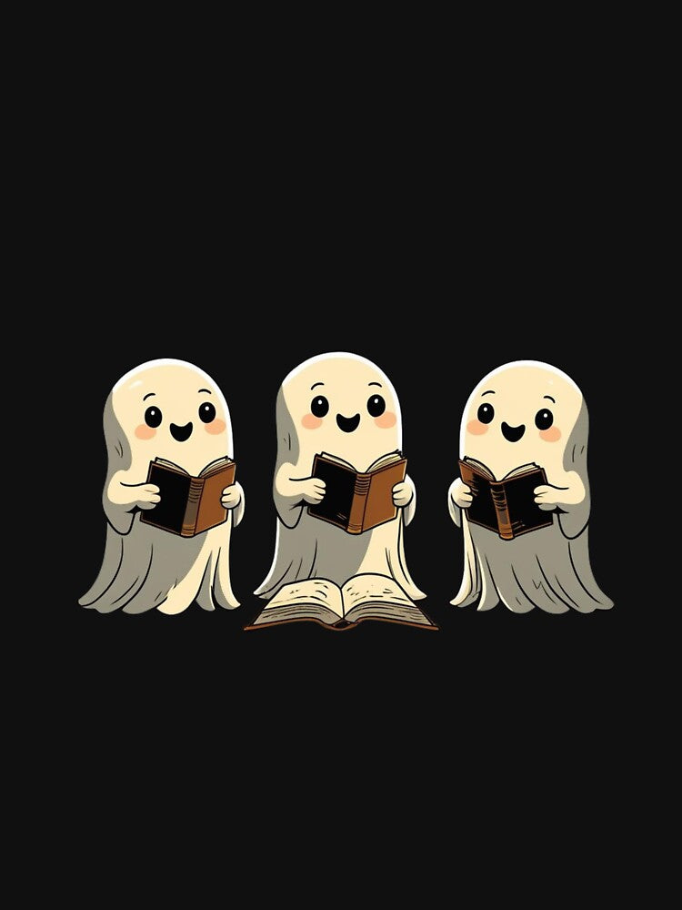 Ghost Reading – Tiny Trio by Book Stacks by fantasyy