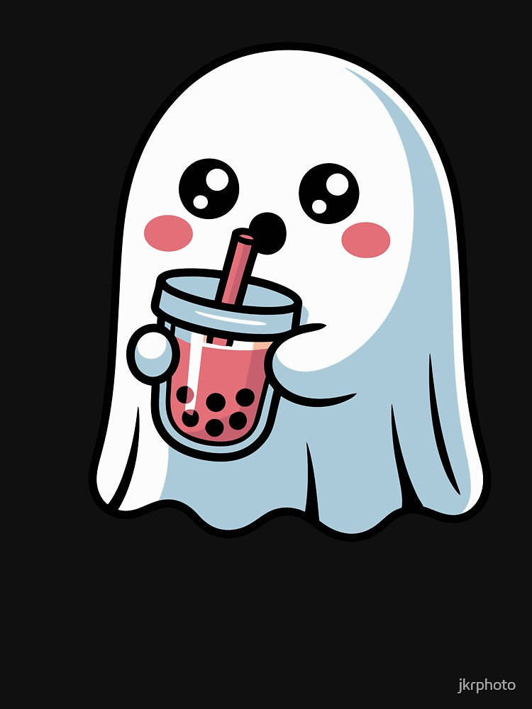 ghost and  bubble tea by jkrphoto