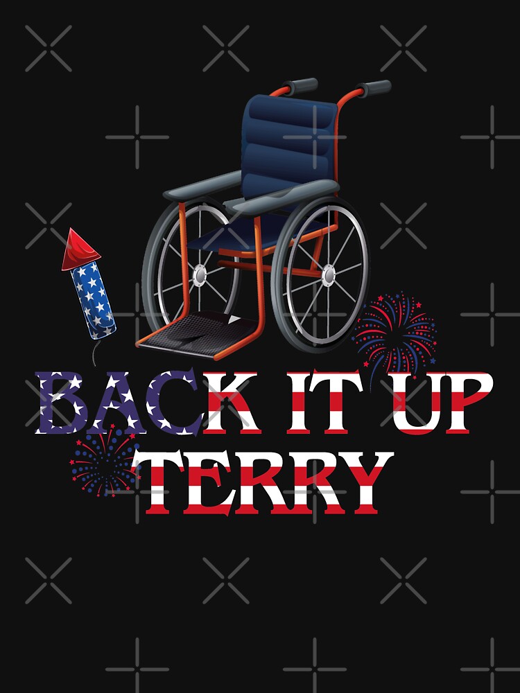 Back It Up Terry 4th Of July Firework American US Flag by Tatus Brinal