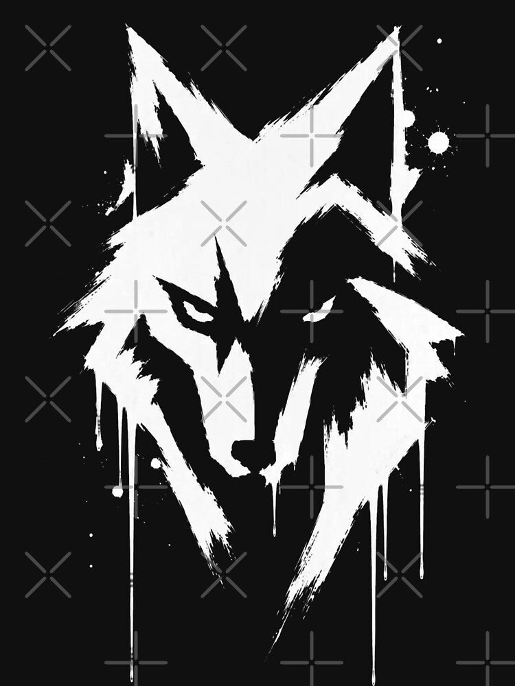 Fierce Wolf Head Illustration by Mystic & Celestial Art