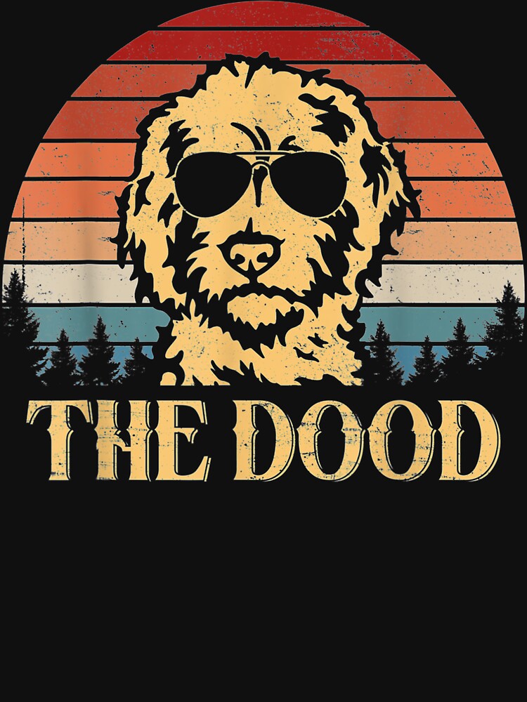 Vintage Goldendoodle The Dood Gift Dad Mom Kids by AntwoneStudio