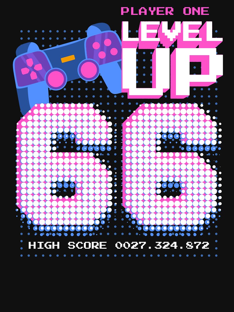 Player One Level Up 66 by patternprint1